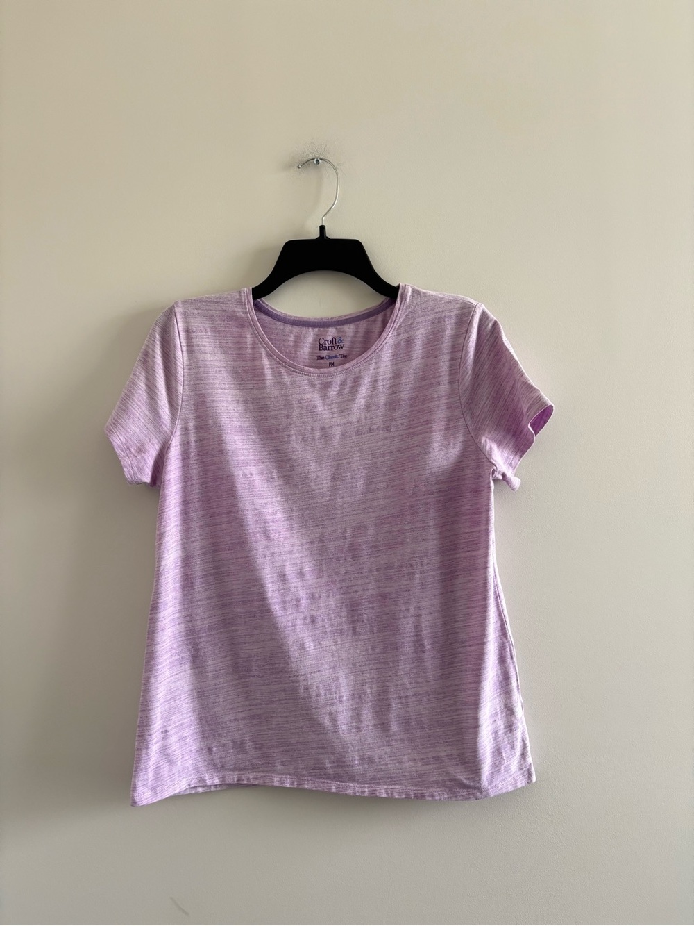 Croft & Barrow The Classic T-Shirt Purple Cotton Short Sleeve Women PM Classic